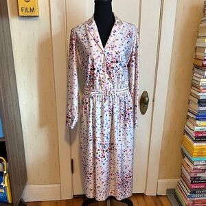 Leslie Fay Vintage Multicolor Polka Dot Long Sleeve Dress
